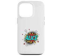 Funny Personalized Name Comic Pop Art Superhero Alice Case for iPhone 13 Pro
