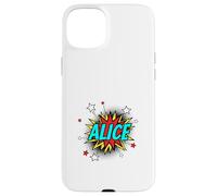 Funny Personalized Name Comic Pop Art Superhero Alice Case for iPhone 15 Plus