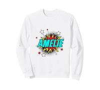 Funny Personalized Name Comic Pop Art Superhero Amelie Sweatshirt