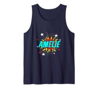 Funny Personalized Name Comic Pop Art Superhero Amelie Tank Top