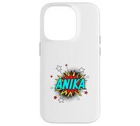 Funny Personalized Name Comic Pop Art Superhero Anika Case for iPhone 14 Pro