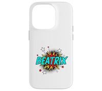 Funny Personalized Name Comic Pop Art Superhero Beatrix Case for iPhone 14 Pro