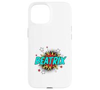 Funny Personalized Name Comic Pop Art Superhero Beatrix Case for iPhone 15
