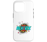 Funny Personalized Name Comic Pop Art Superhero Beatrix Case for iPhone 16 Pro
