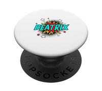 Funny Personalized Name Comic Pop Art Superhero Beatrix PopSockets Adhesive PopGrip