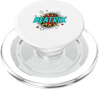 Funny Personalized Name Comic Pop Art Superhero Beatrix PopSockets PopGrip for MagSafe