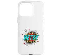 Funny Personalized Name Comic Pop Art Superhero Betsy Case for iPhone 15 Pro Max