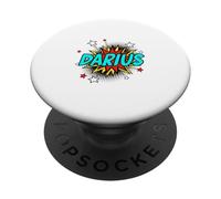 Funny Personalized Name Comic Pop Art Superhero Darius PopSockets Adhesive PopGrip