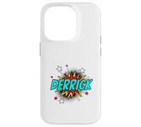 Funny Personalized Name Comic Pop Art Superhero Derrick Case for iPhone 14 Pro