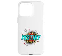 Funny Personalized Name Comic Pop Art Superhero Destiny Case for iPhone 15 Pro Max