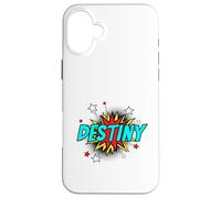 Funny Personalized Name Comic Pop Art Superhero Destiny Case for iPhone 16 Plus