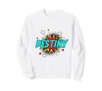 Funny Personalized Name Comic Pop Art Superhero Destiny Sweatshirt