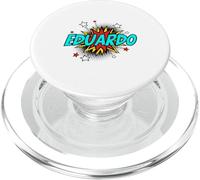 Funny Personalized Name Comic Pop Art Superhero Eduardo PopSockets PopGrip for MagSafe