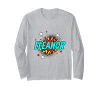Funny Personalized Name Comic Pop Art Superhero Eleanor Long Sleeve T-Shirt