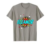 Funny Personalized Name Comic Pop Art Superhero Eleanor T-Shirt
