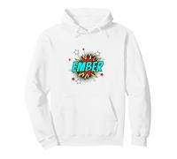 Funny Personalized Name Comic Pop Art Superhero Ember Pullover Hoodie
