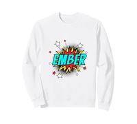 Funny Personalized Name Comic Pop Art Superhero Ember Sweatshirt
