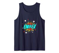 Funny Personalized Name Comic Pop Art Superhero Ember Tank Top