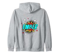 Funny Personalized Name Comic Pop Art Superhero Ember Zip Hoodie