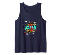 Funny Personalized Name Comic Pop Art Superhero Faith Tank Top