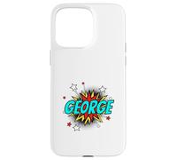 Funny Personalized Name Comic Pop Art Superhero George Case for iPhone 15 Pro Max
