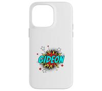 Funny Personalized Name Comic Pop Art Superhero Gideon Case for iPhone 14 Pro Max