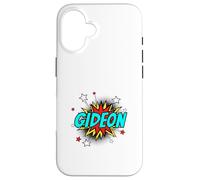 Funny Personalized Name Comic Pop Art Superhero Gideon Case for iPhone 16