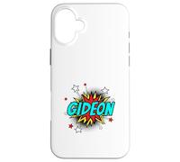 Funny Personalized Name Comic Pop Art Superhero Gideon Case for iPhone 16 Plus