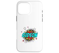 Funny Personalized Name Comic Pop Art Superhero Gideon Case for iPhone 16 Pro Max
