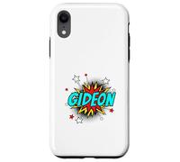 Funny Personalized Name Comic Pop Art Superhero Gideon Case for iPhone XR