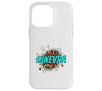 Funny Personalized Name Comic Pop Art Superhero Ginevra Case for iPhone 14 Pro Max