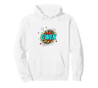 Funny Personalized Name Comic Pop Art Superhero Gwen Pullover Hoodie