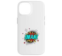 Funny Personalized Name Comic Pop Art Superhero Imani Case for iPhone 14