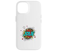 Funny Personalized Name Comic Pop Art Superhero Jolie Case for iPhone 14