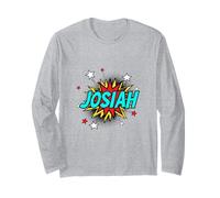 Funny Personalized Name Comic Pop Art Superhero Josiah Long Sleeve T-Shirt