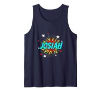 Funny Personalized Name Comic Pop Art Superhero Josiah Tank Top
