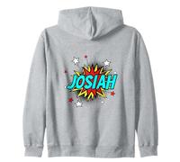 Funny Personalized Name Comic Pop Art Superhero Josiah Zip Hoodie