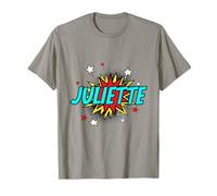 Funny Personalized Name Comic Pop Art Superhero Juliette T-Shirt