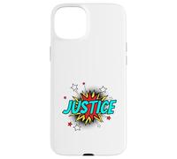 Funny Personalized Name Comic Pop Art Superhero Justice Case for iPhone 15 Plus
