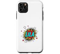 Funny Personalized Name Comic Pop Art Superhero Lila Case for iPhone 11 Pro Max