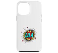 Funny Personalized Name Comic Pop Art Superhero Lila Case for iPhone 13 Pro Max