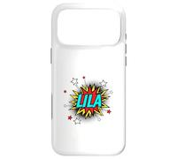 Funny Personalized Name Comic Pop Art Superhero Lila Case for iPhone 17 Pro Max