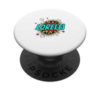 Funny Personalized Name Comic Pop Art Superhero Lorelei PopSockets Adhesive PopGrip