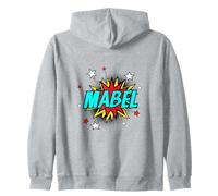Funny Personalized Name Comic Pop Art Superhero Mabel Zip Hoodie