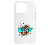 Funny Personalized Name Comic Pop Art Superhero Melody Case for iPhone 15 Pro Max