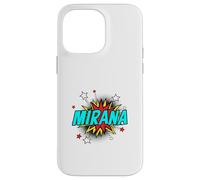 Funny Personalized Name Comic Pop Art Superhero Mirana Case for iPhone 14 Pro Max