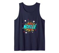 Funny Personalized Name Comic Pop Art Superhero Noelle Tank Top