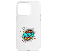 Funny Personalized Name Comic Pop Art Superhero Nora Case for iPhone 15 Pro Max