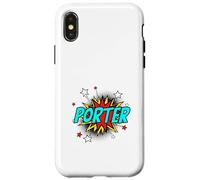 Funny Personalized Name Comic Pop Art Superhero Porter Case for iPhone X/XS