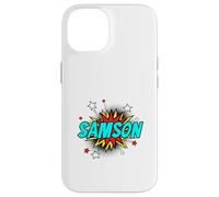 Funny Personalized Name Comic Pop Art Superhero Samson Case for iPhone 14